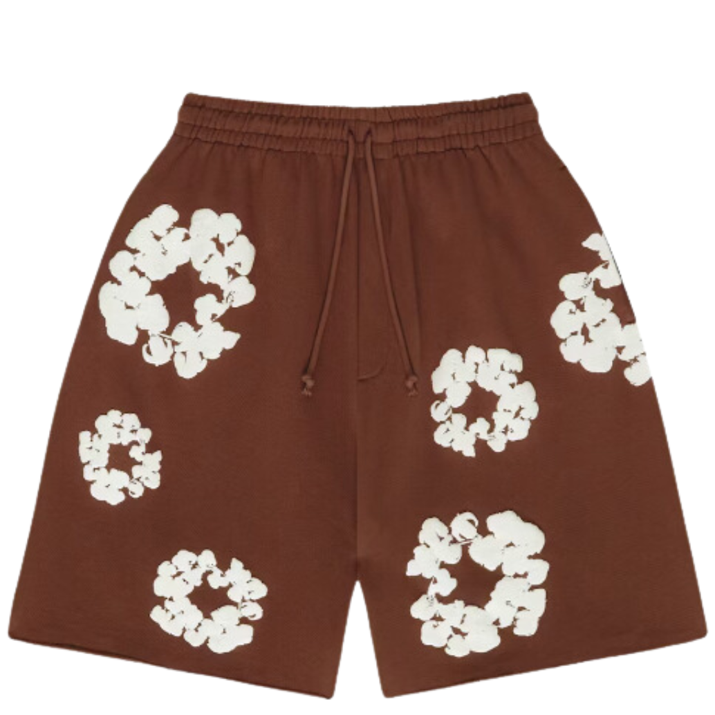 Denim Tears The Cotton Wreath Shorts Brown – STREETPLUG