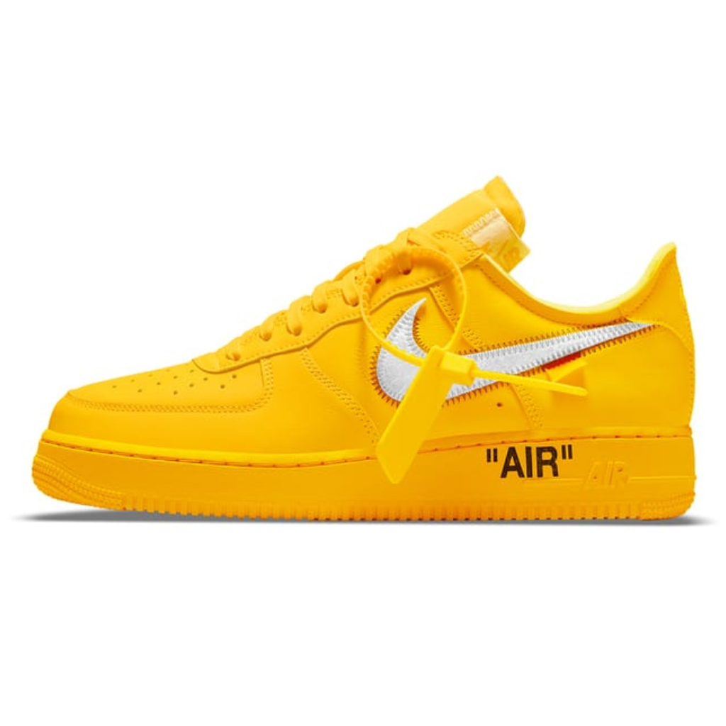 OFF-WHITE X NIKE AIR FORCE 1 LOW UNIVERSITY GOLD