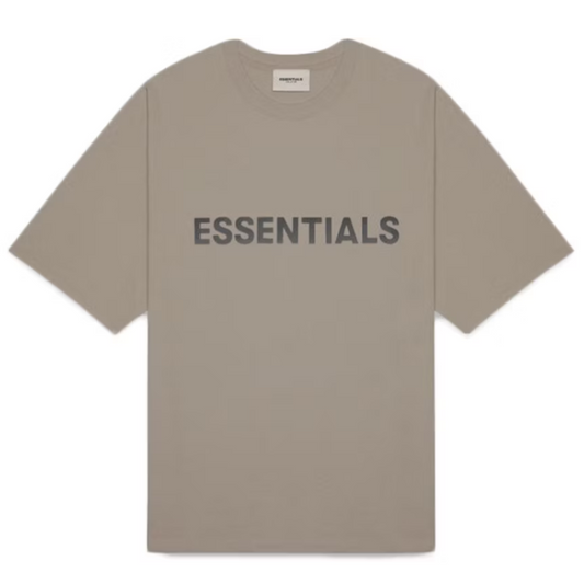 Fear of God Essentials Boxy T-Shirt Applique Logo Taupe