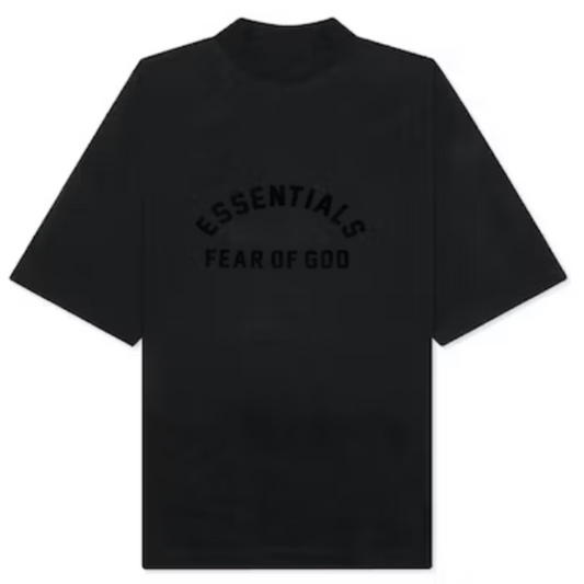 Fear of God Essentials Arch Logo Mock Neck T-shirt Jet Black