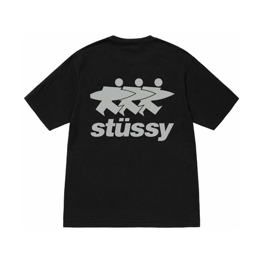 Stussy Surfwalk Pigment Dyed Tee Black