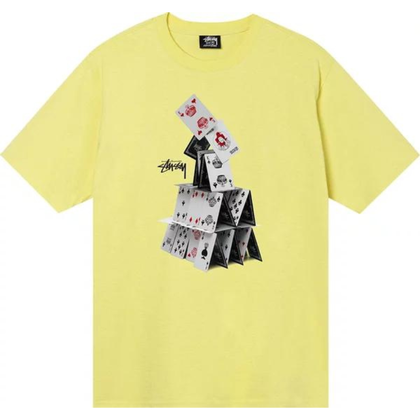 Stussy House Of Cards Tee 'Yellow'