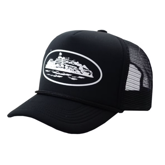 Corteiz Alcatraz Trucker Hat Black