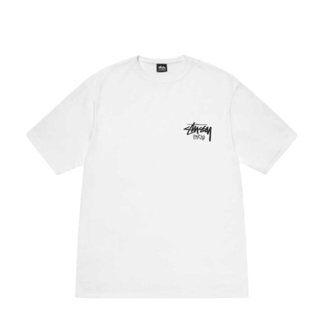 Stussy Stock Paris Tee White