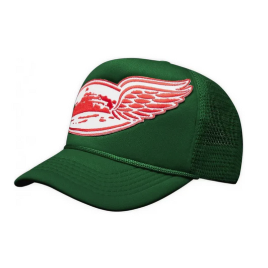 Corteiz Alcatraz Wings Trucker Hat Green/Red