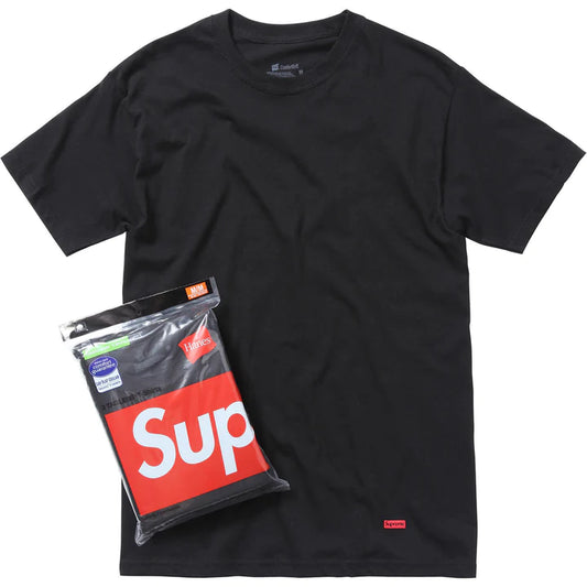 Supreme/Hanes Tagless T-Shirts  Black(3 Pack)
