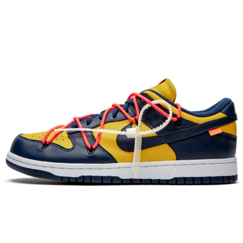 Nike Dunk Low Off White University Gold Midnight Navy