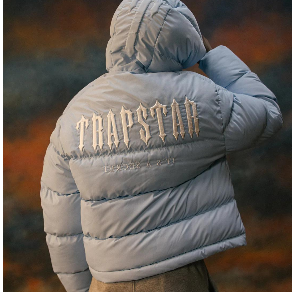 Trapstar Irongate Hooded Puffer Jacket Ice Blue – STREETPLUG